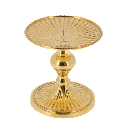 Porta candela in ottone con altezza 12 cm e diametro 11 cm