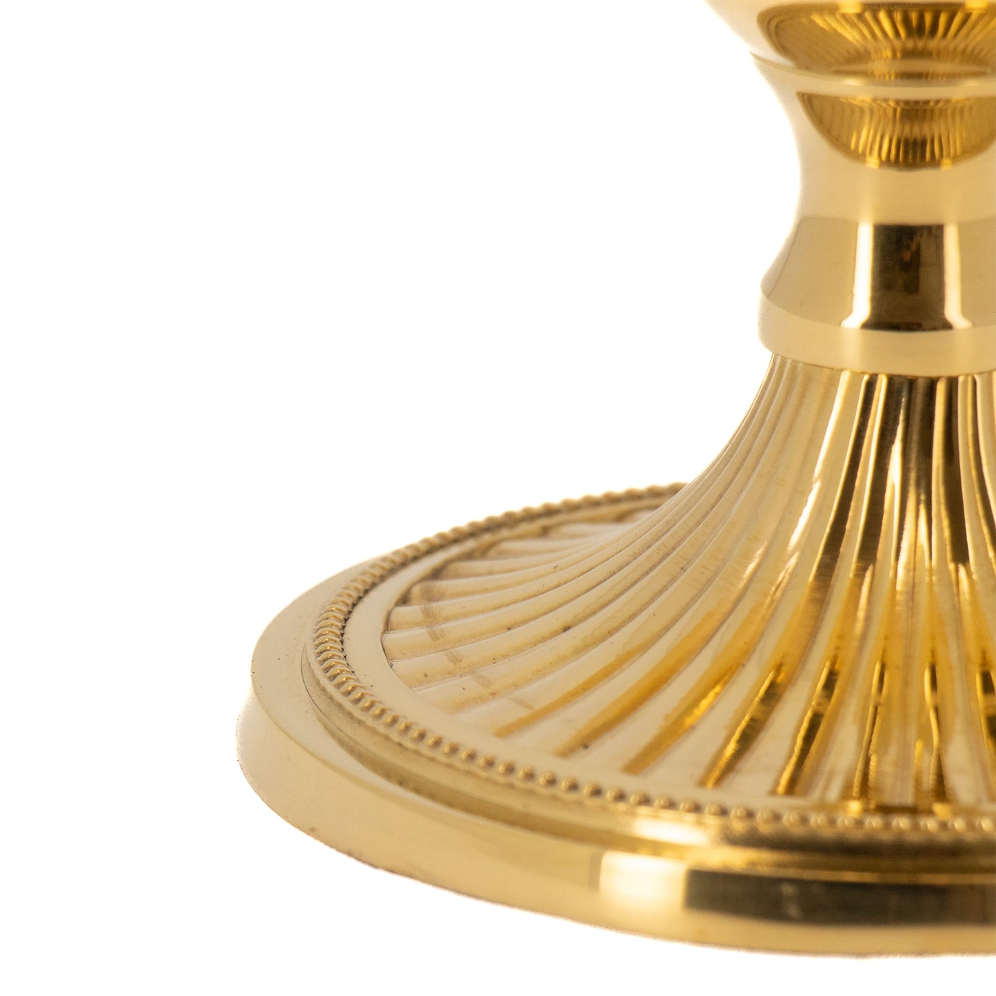 Porta candela in ottone con altezza 12 cm e diametro 11 cm