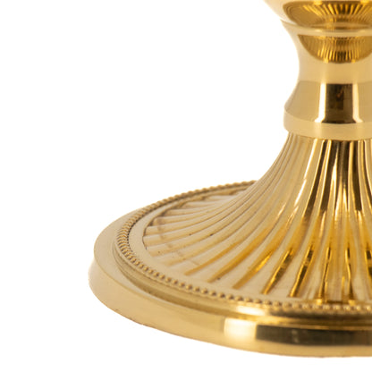 Porta candela in ottone con altezza 12 cm e diametro 11 cm