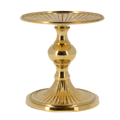 Porta candela in ottone con altezza 12 cm e diametro 11 cm