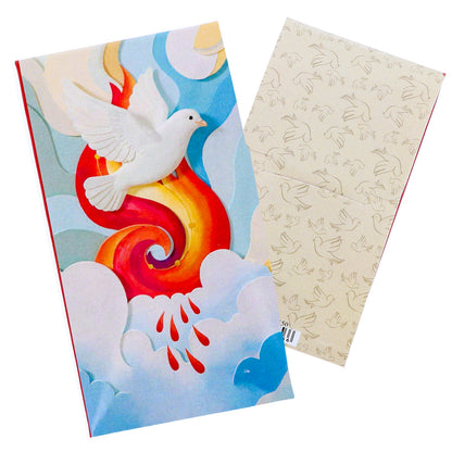 Portachiavi Ricordo Cresima con Calice IHS e Confezione in Cartoncino – 4 cm