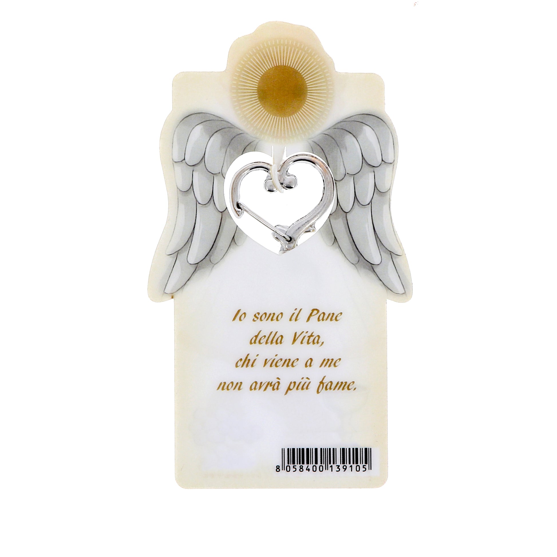 Portachiavi Angelo con confezione Prima Comunione. Altezza 10,7 cm