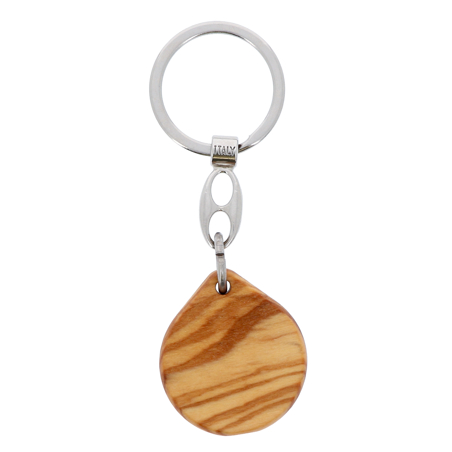Portachiavi in legno con immagine San Charbel stampata. Lunghezza 9 cm