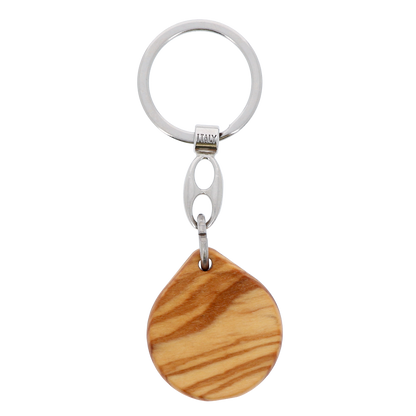 Portachiavi in legno con immagine San Charbel stampata. Lunghezza 9 cm
