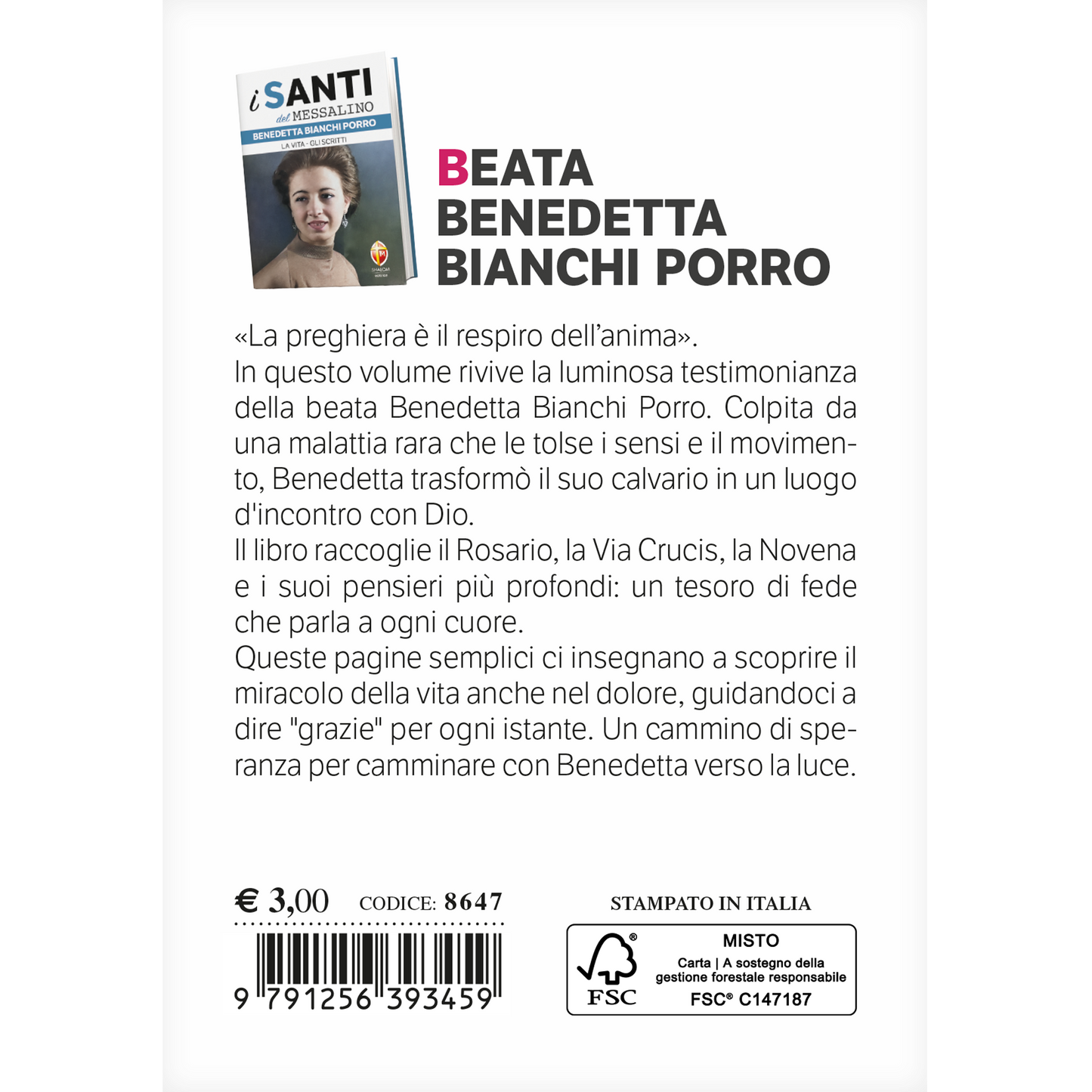 Benedetta Bianchi Porro. Rosario, Via Crucis, Novena. Preghiamo i santi
