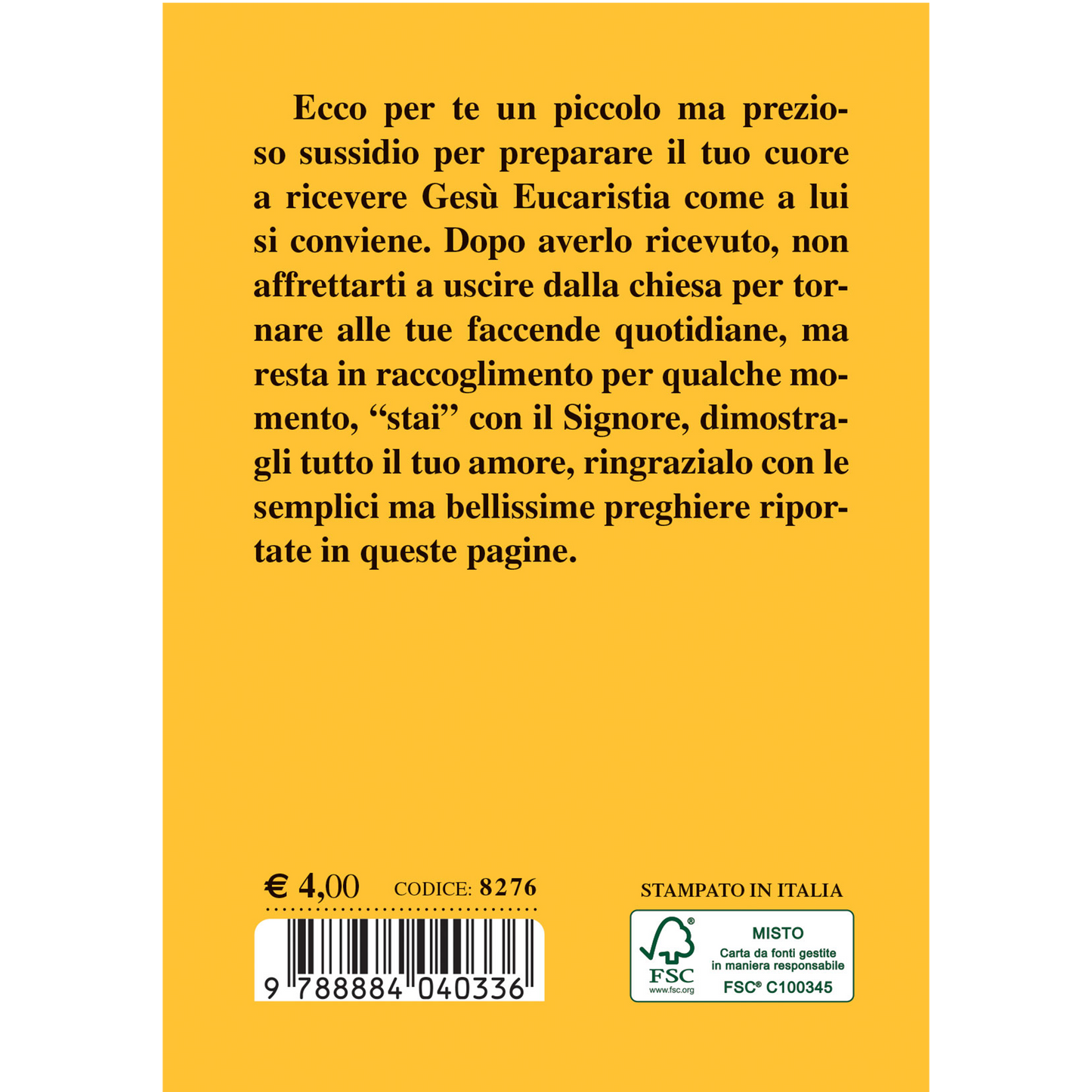 Preghiere prima e dopo la Comunione