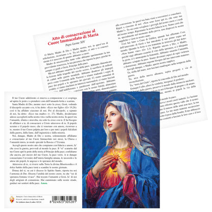 Pieghevole due ante "Atto di consacrazione al Cure Immacolato di Maria" di Papa Leone XIV
