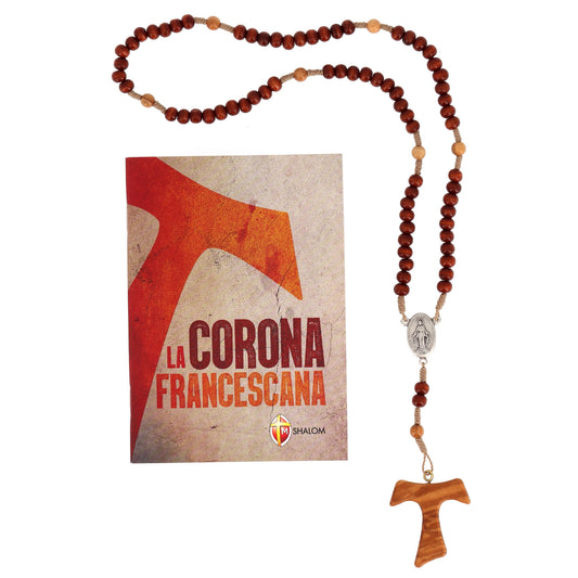 Confezione libro "La corona francescana" e corona Francescana