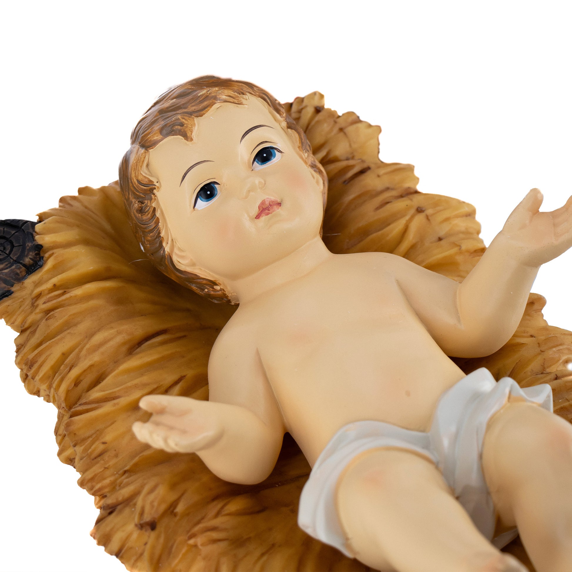 Set Natività completo di San Giuseppe, Maria e Gesù. Altezza 56 cm