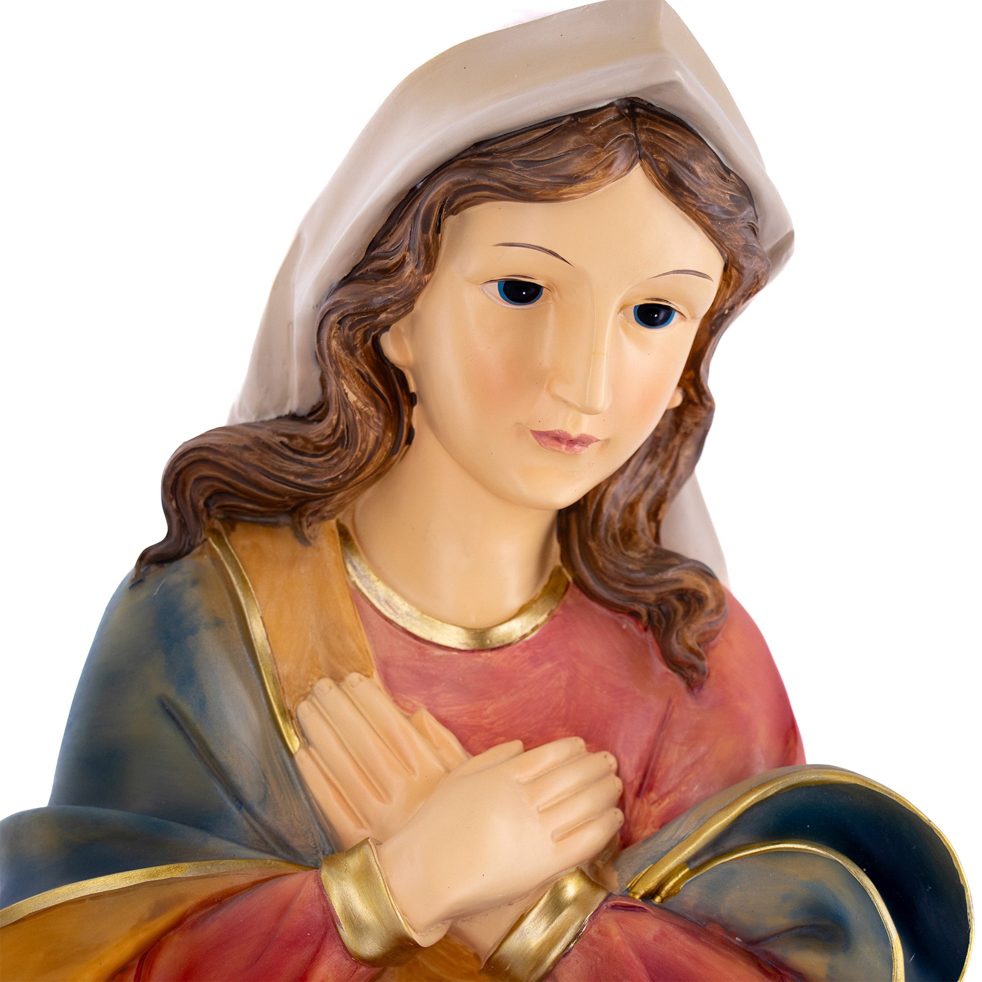Set Natività completo di San Giuseppe, Maria e Gesù. Altezza 56 cm