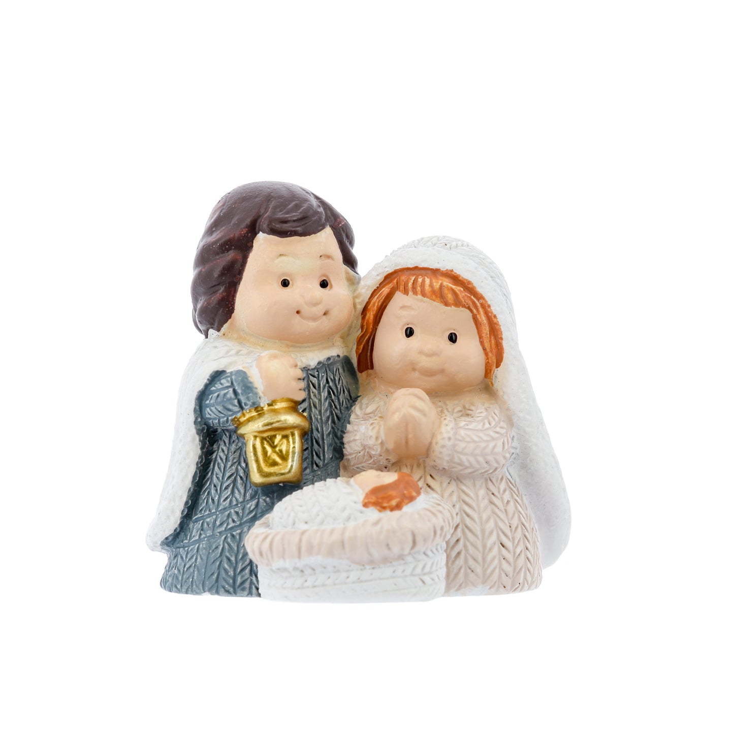 Mini nativita' in resina. Piccolo presepe decorativo. Dimensioni 4x4 cm