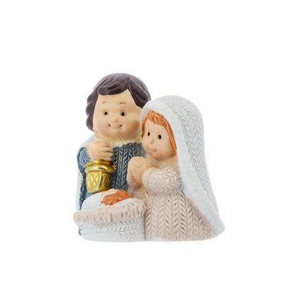 Mini nativita' in resina. Piccolo presepe decorativo. Dimensioni 4x4 cm