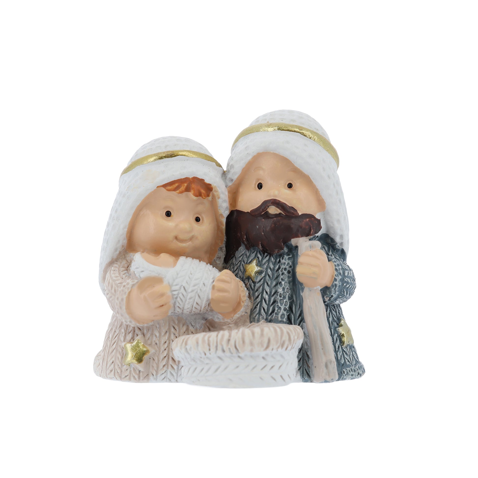 Mini nativita' in resina. Piccolo presepe decorativo. Dimensioni 4x4 cm
