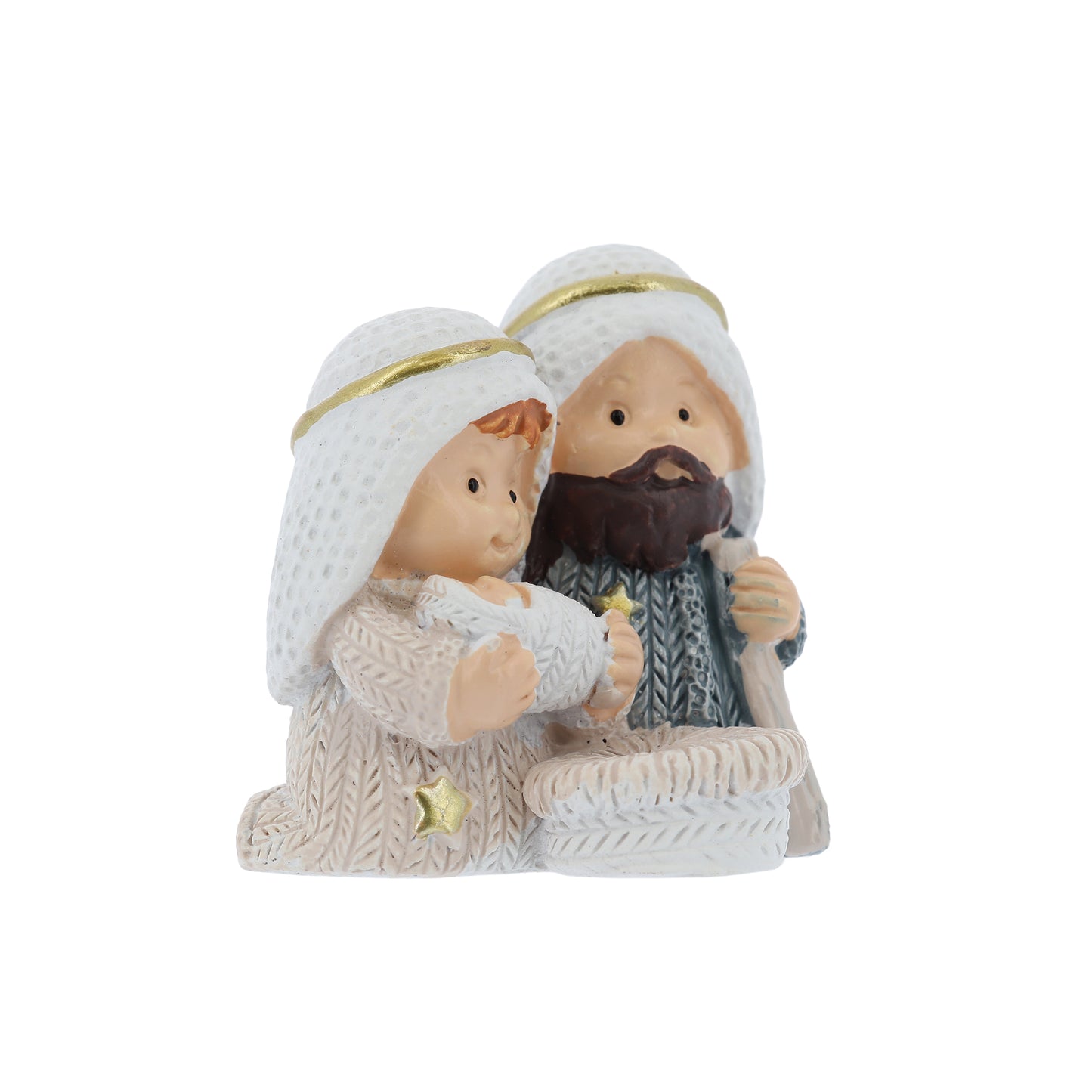 Mini nativita' in resina. Piccolo presepe decorativo. Dimensioni 4x4 cm