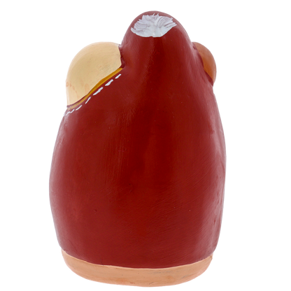 Presepe della tenerezza Sacra Famiglia artigianale – Nativita' in terracotta dipinta a mano. Dimensioni 4,5x8,5 cm