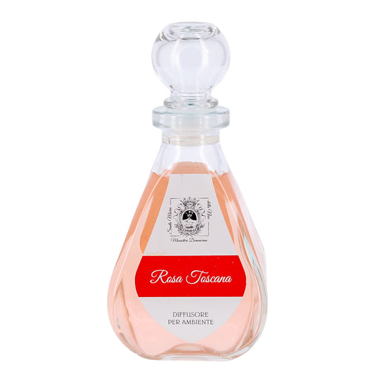 Diffusore per Ambienti, Rosa Toscana, con Bastoncini, Profumatore Casa. 250 ml