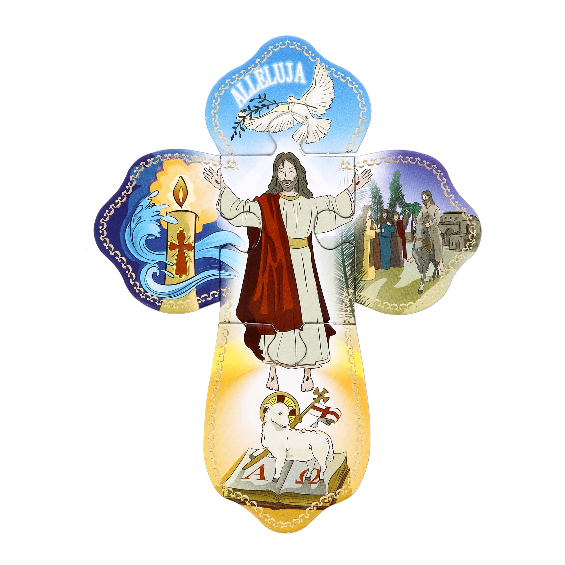 Confezione puzzle della Quaresima per bambini. Altezza 15 cm