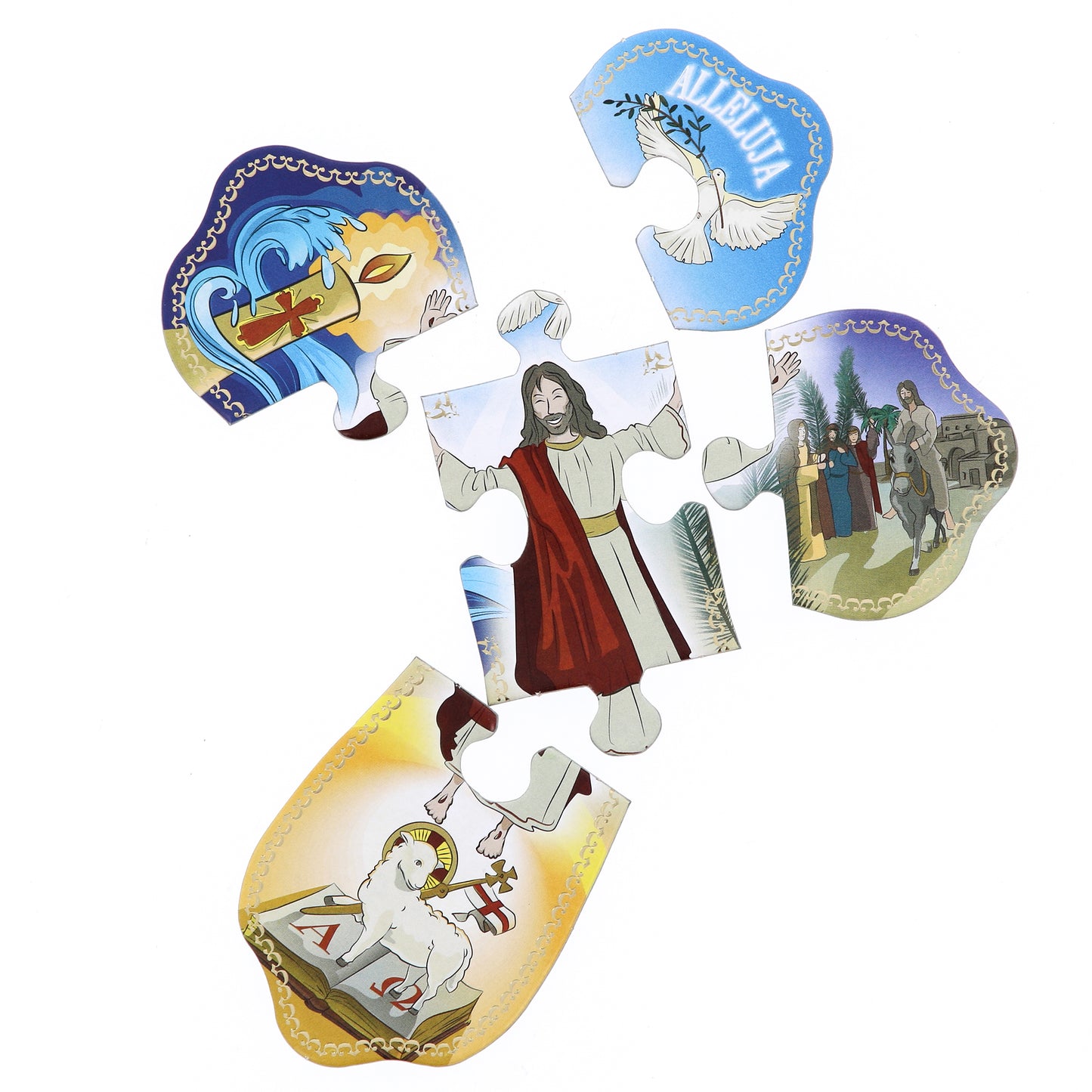 Confezione puzzle della Quaresima per bambini. Altezza 15 cm