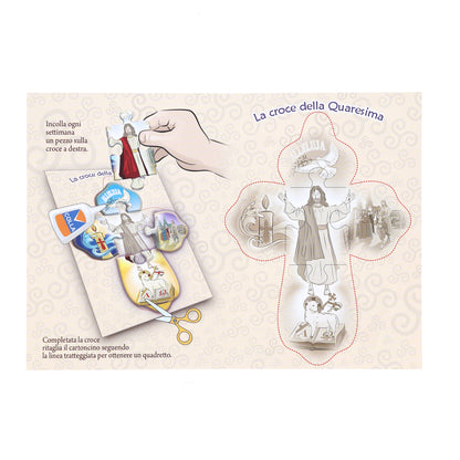 Confezione puzzle della Quaresima per bambini. Altezza 15 cm