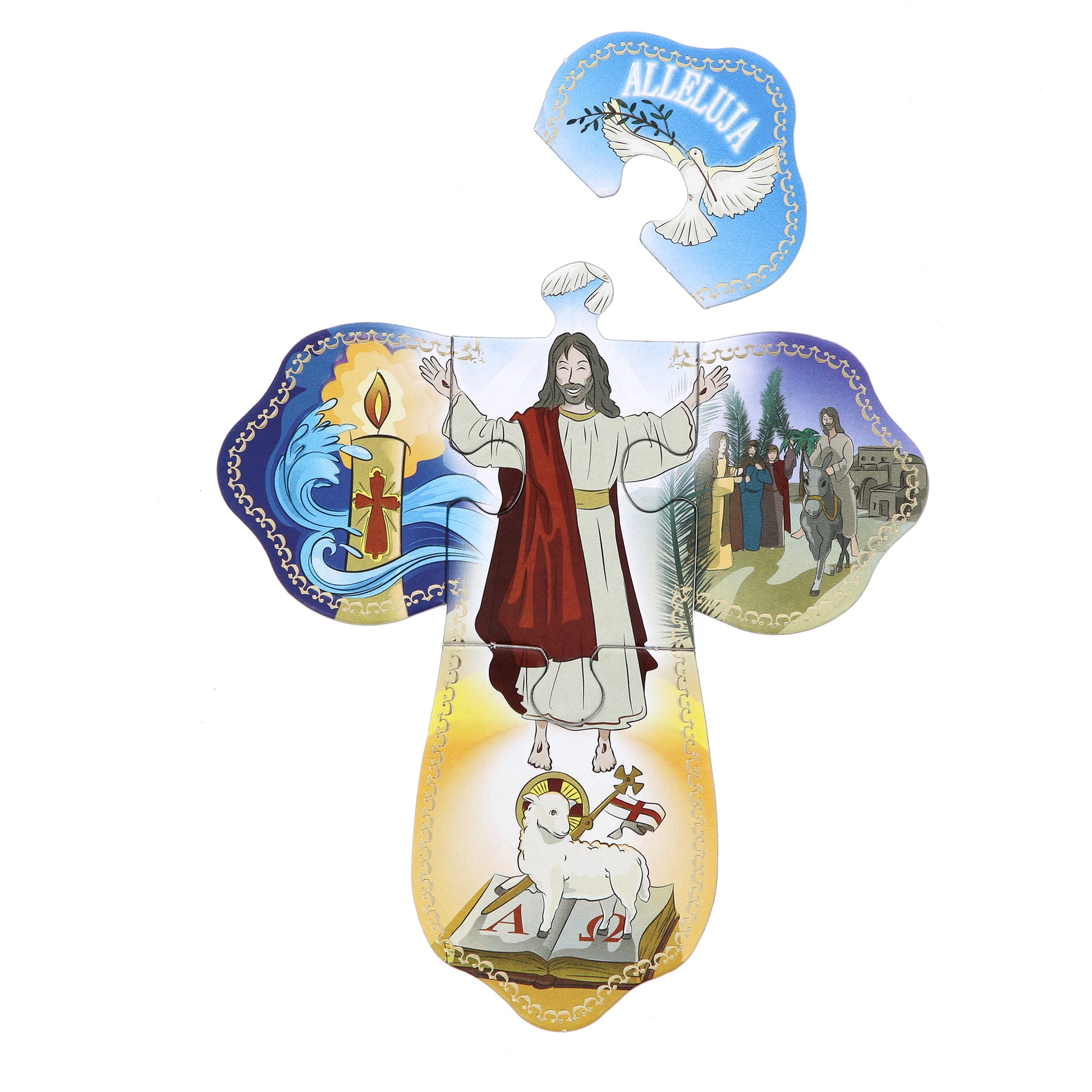 Confezione puzzle della Quaresima per bambini. Altezza 15 cm