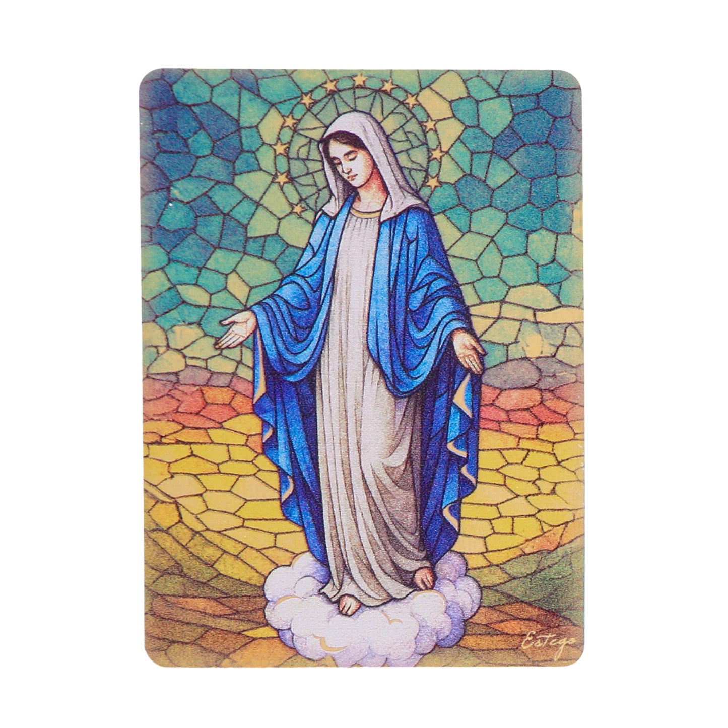 Quadro Madonna lucido 5,5x7,5 cm legno MDF