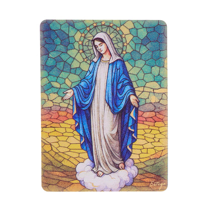 Quadro Madonna lucido 5,5x7,5 cm legno MDF