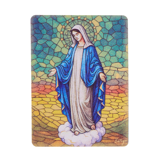 Quadro Madonna lucido 5,5x7,5 cm legno MDF