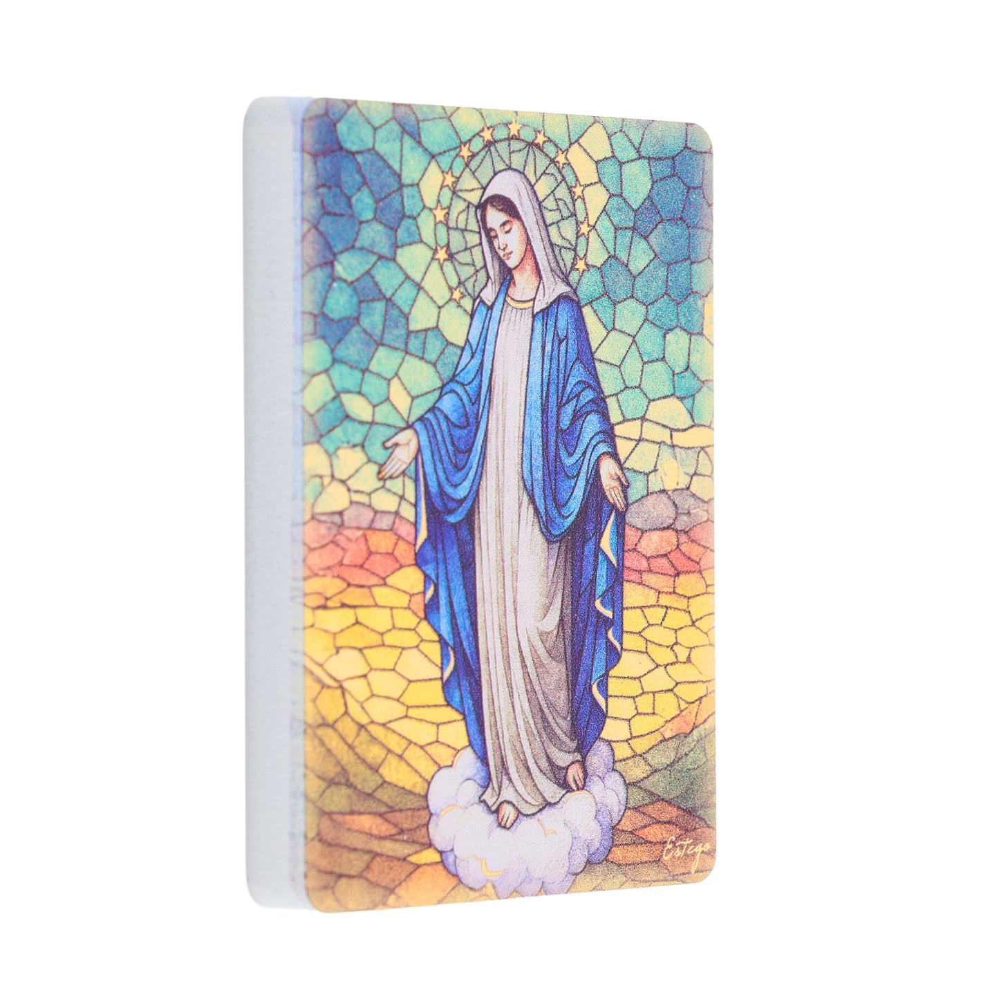 Quadro Madonna lucido 5,5x7,5 cm legno MDF