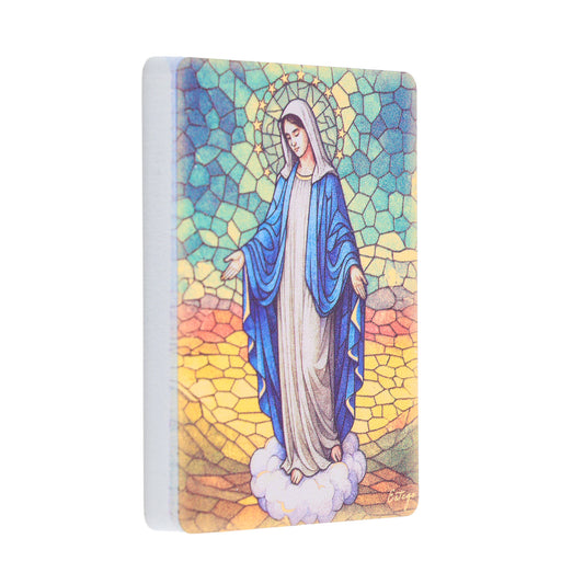 Quadro Madonna lucido 5,5x7,5 cm legno MDF