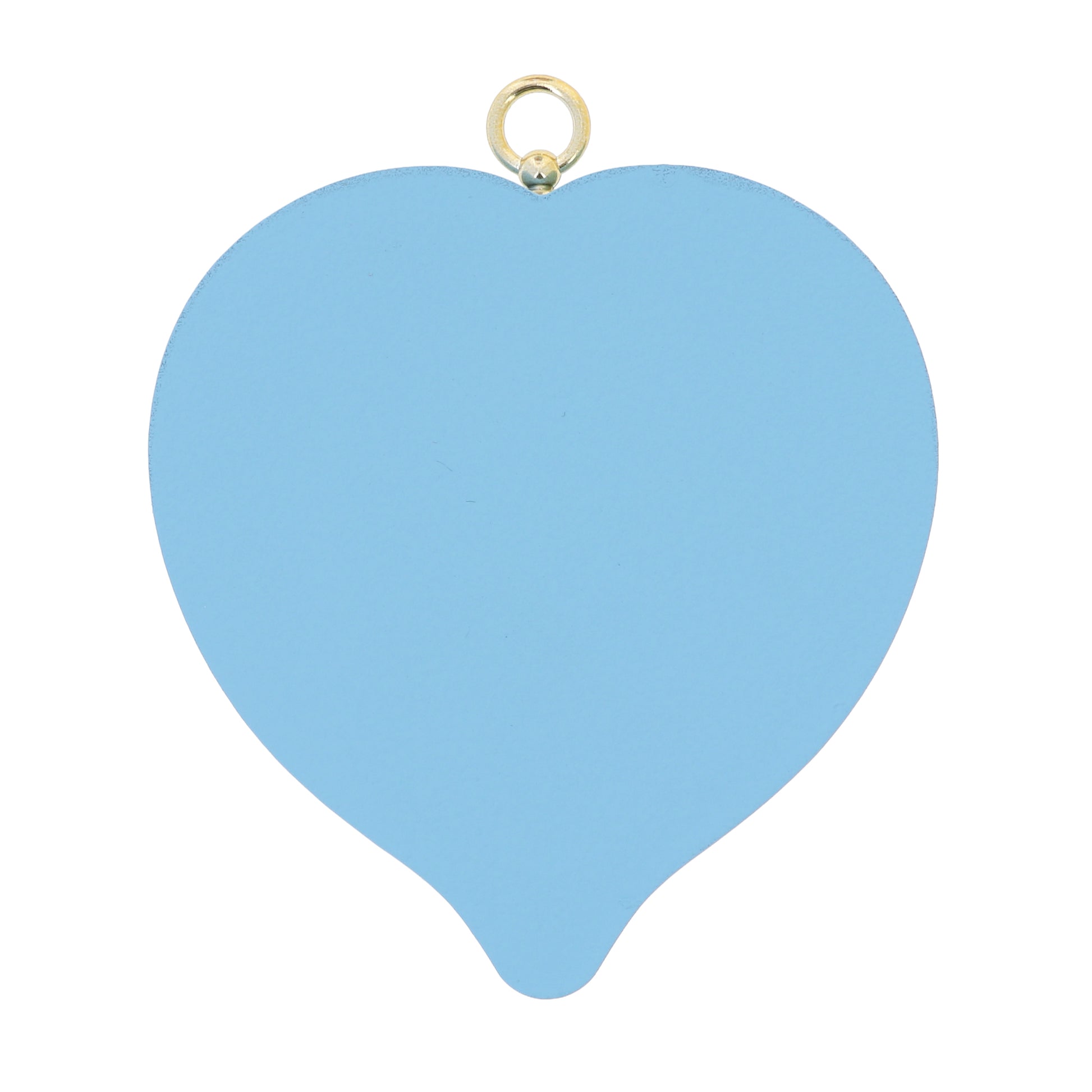 Sopraculla in polimero a cuore con cartoncino "Preghiera Angelo di Dio". Soggetto angeli, blu. Dimensioni 13x13 cm