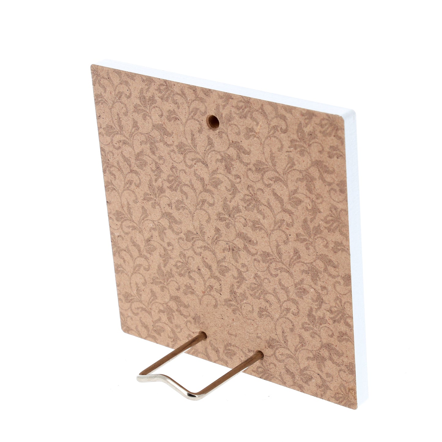 Quadro in legno Giubileo 2025 con dettagli argentati. Dimensioni 12,5x12,5 cm