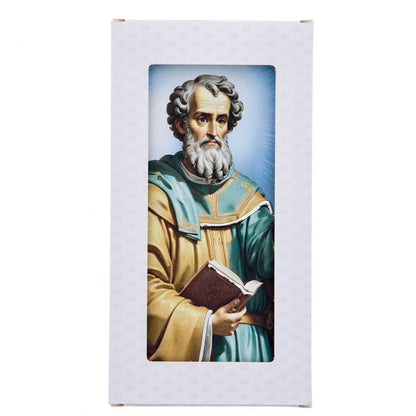 Quadro in legno San Pietro con dettagli argentati. Dimensioni 9x18 cm