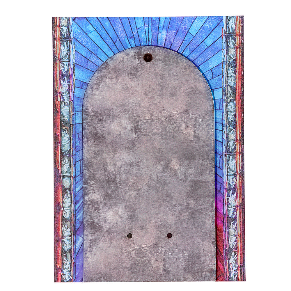 Quadro Gesù Misericordioso in vetro – Immagine sacra da tavolo o da appendere con basetta – 13 × 18 cm