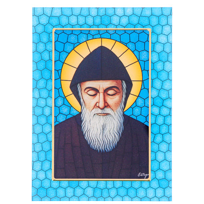 Quadro San Charbel in Vetro da Tavolo e Parete - 13x18 cm