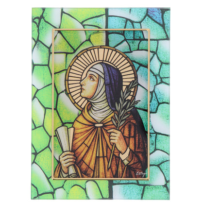 Quadro Santa Chiara in Vetro da Tavolo e Parete - 13x18 cm