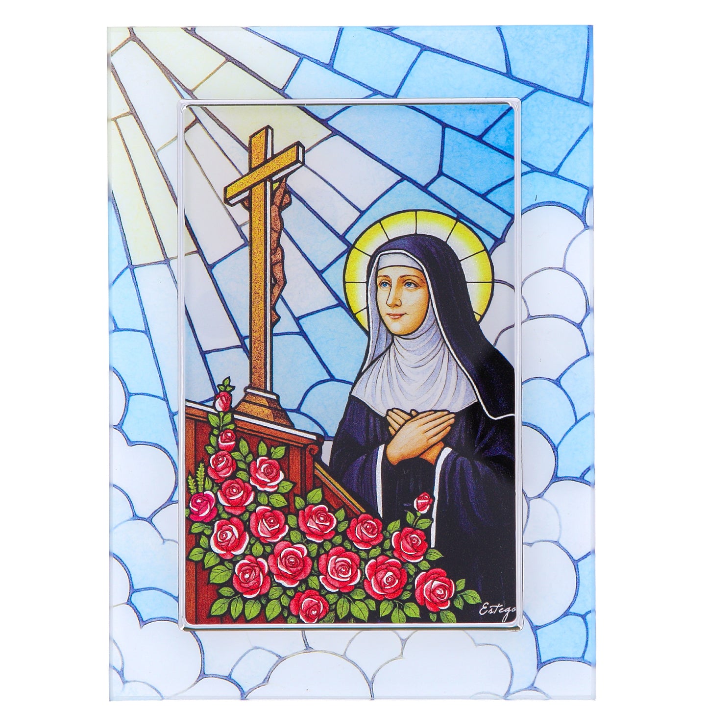Quadro Santa Rita in Vetro da Tavolo - 13x18 cm
