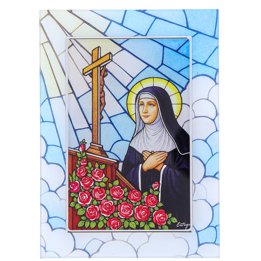 Quadro Santa Rita in Vetro da Tavolo - 13x18 cm