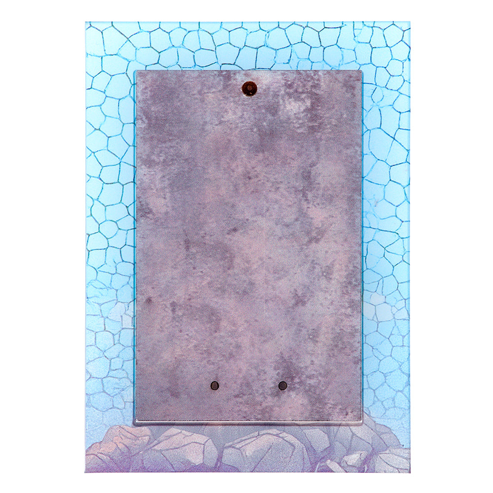 Quadro Madonna Miracolosa in vetro – Immagine sacra da tavolo o da appendere con basetta – 13 × 18 cm