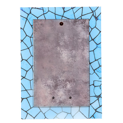 Quadro Madonna di Medjugorje in vetro – Immagine sacra da tavolo o da appendere con basetta – 13 × 18 cm