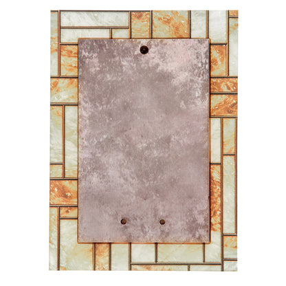 Quadro icona Sacra Famiglia in vetro – Immagine sacra da tavolo o da appendere con basetta – 13 × 18 cm