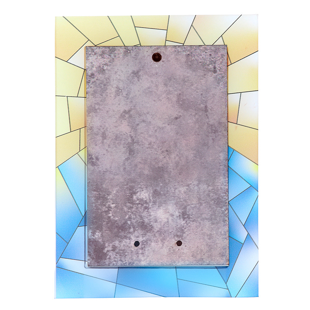 Quadro Sacro Cuore di Gesù in vetro – Immagine sacra da tavolo o da appendere con basetta – 13 × 18 cm
