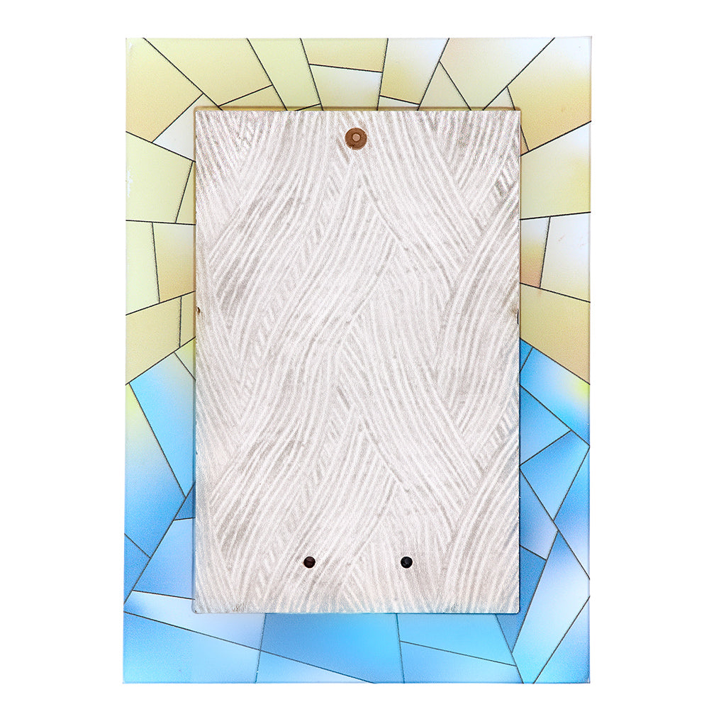 Quadro Cuore Immacolato di Maria in vetro – Immagine sacra da tavolo o da appendere con basetta – 13 × 18 cm