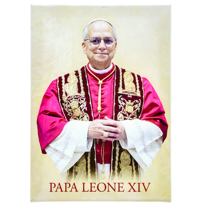Quadro Tela Papa Leone XIV. Dimensioni 13x18 cm