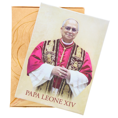 Quadro Tela Papa Leone XIV. Dimensioni 13x18 cm