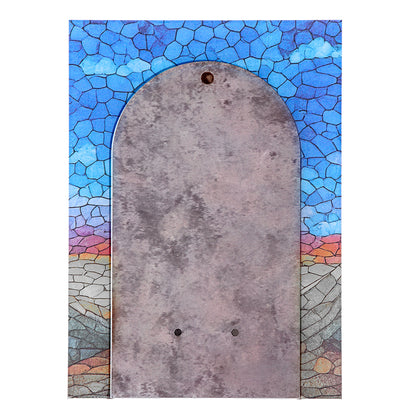 Quadro Madonna Miracolosa in vetro – Immagine sacra da tavolo o da appendere con basetta – 13 × 18 cm