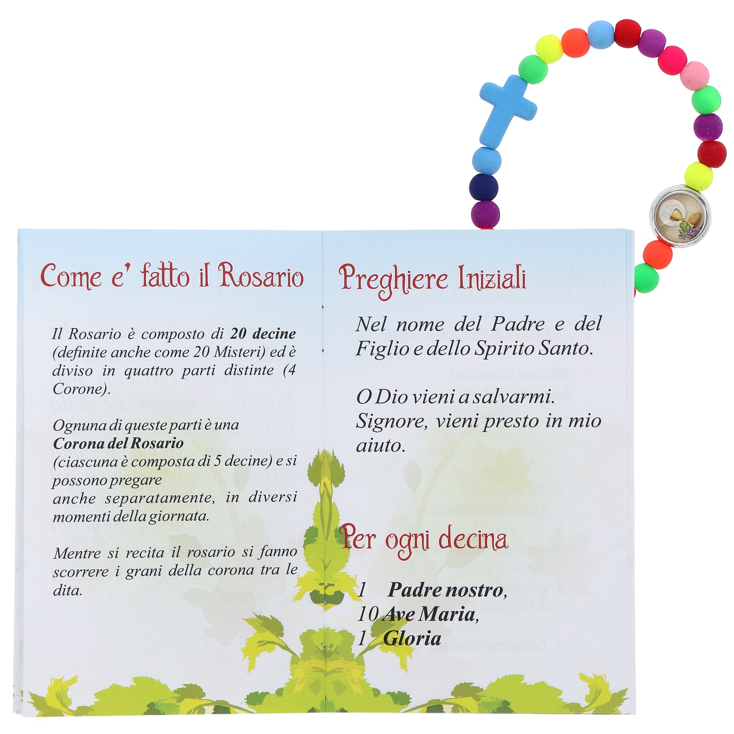 Confezione Libricino Comunione con bracciale multicolor - Ricordo Prima Comunione