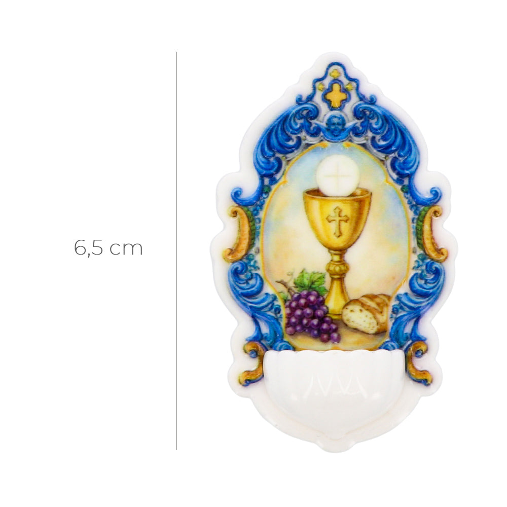 Magnete effetto maiolica – Ricordo bomboniera Prima Comunione. Dimensioni 4,5x6,5 cm
