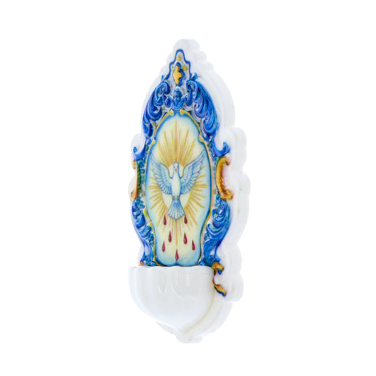 Magnete effetto maiolica – Ricordo bomboniera Cresima. Dimensioni 4,5x6,5 cm