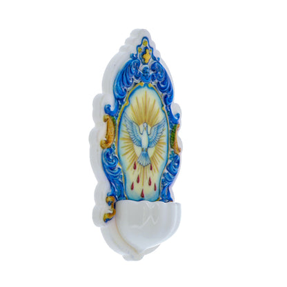 Magnete effetto maiolica – Ricordo bomboniera Cresima. Dimensioni 4,5x6,5 cm