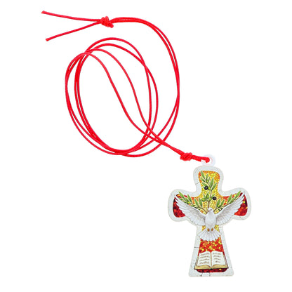 Ciondolo Santa Cresima con Colomba e Cartoncino – 10×12 cm